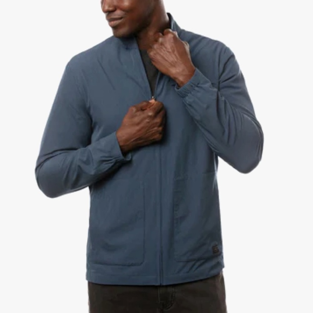 Travis Mathew Stormchaser Lightweight Windbreaker Jacket Golf full zip Blue